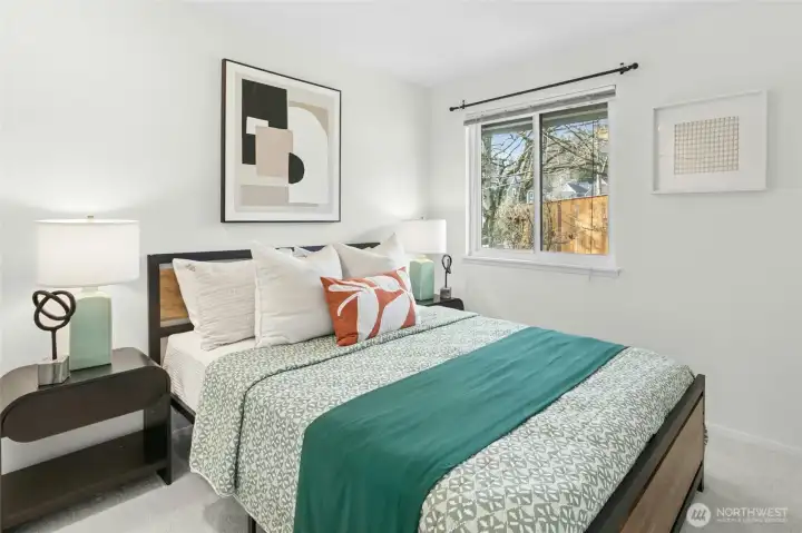 Bed #2 on the second level with a large closet.