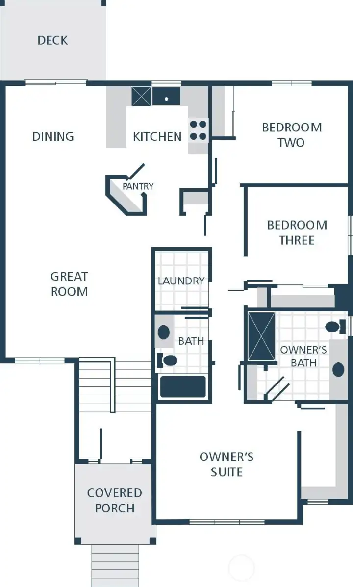 Image is a rendering. Photographs are for illustrative purposes only. Features, finishes, interior/exterior colors, landscaping and floorplan shown may vary from actual homes built