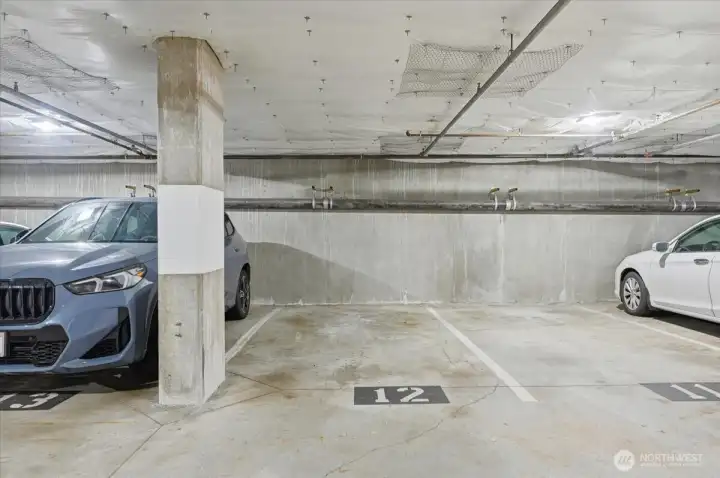 Personal parking space #51 just steps from elevator.