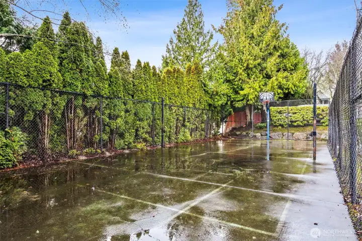 Enjoy some basketball on the community court.