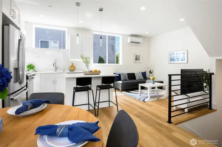 Photos of Staged Model Home, current home not staged.