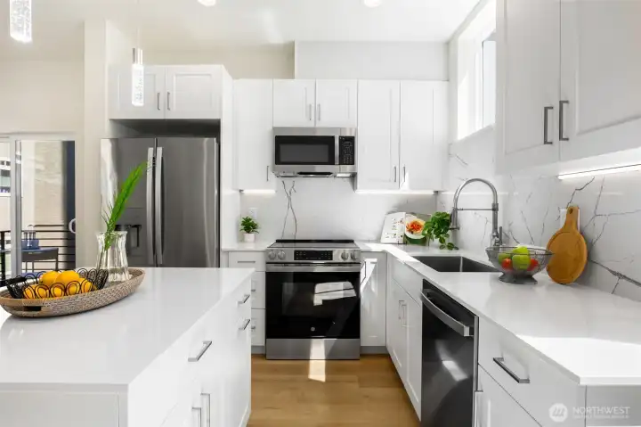 Photos of Staged Model Home, current home not staged.