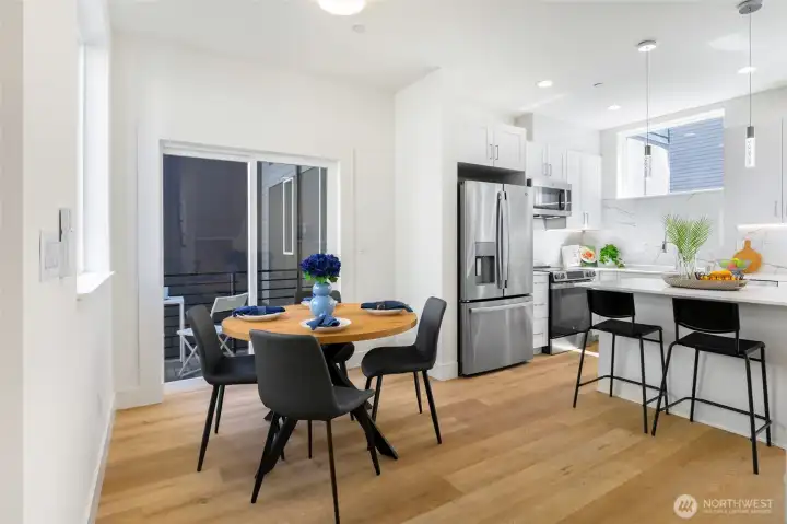 Photos of Staged Model Home, current home not staged.