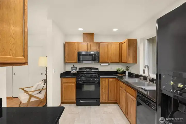 A look back from the dining room to your new kitchen.
