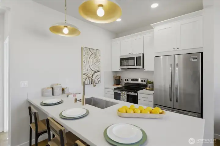 Well-designed kitchen with clean lines and functional layout