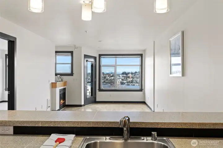 Enjoy the view while washing dishes.
