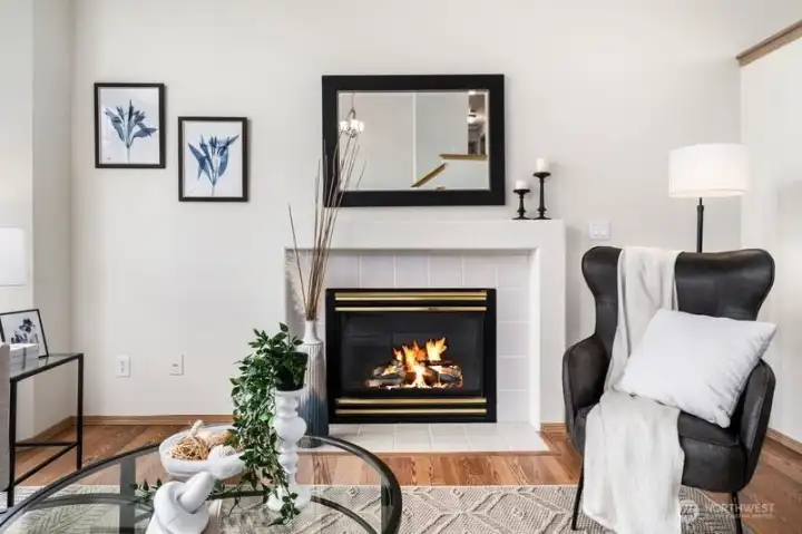 Cozy Gas Fireplace. Cozy Gas Fireplace.