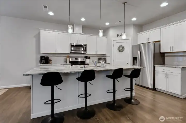 Kitchen w/View Of Walk in Pantry