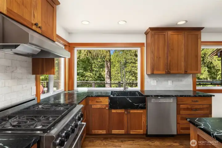 Professional grade Stainless Steel appliances.