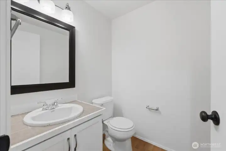 Powder room main floor.