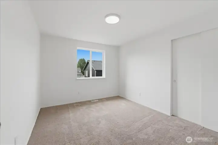 Bedroom with full closet.