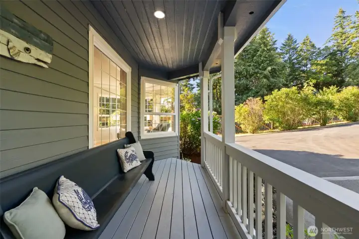 The sprawling front porch sets the tone as you welcome guests or arrive home.