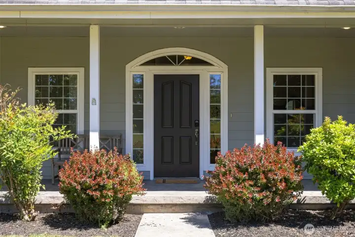 A warm welcome begins at the front porch A warm welcome begins at the front porch
