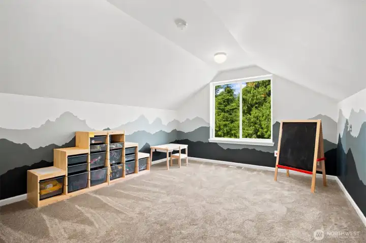 Flexible bonus space ideal for a playroom, media room, hobby area, or home office Flexible bonus space ideal for a playroom, media room, hobby area, or home office