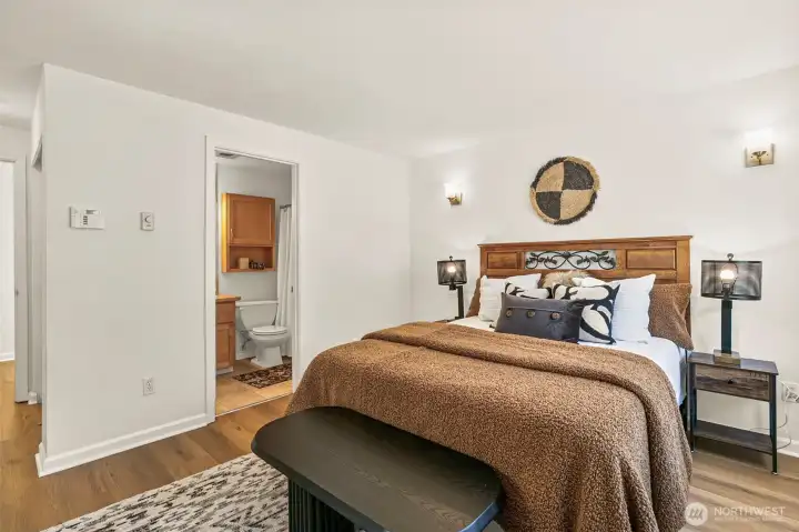 Primary suite with full bathroom