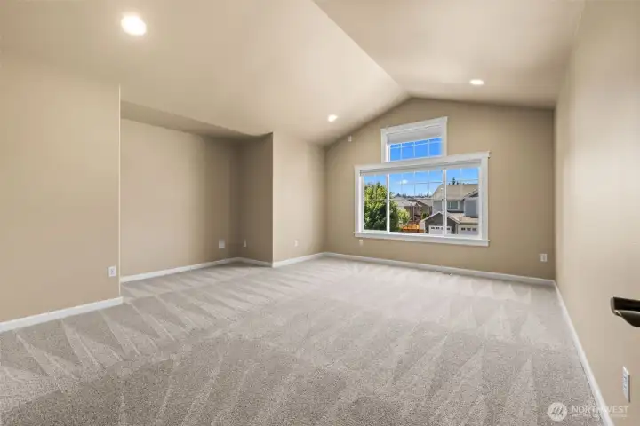 Vaulted ceilings & picture windows for natural light Vaulted ceilings & picture windows for natural light