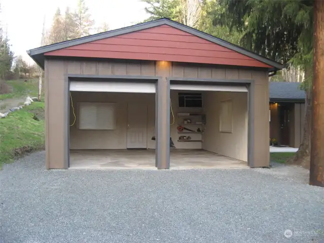 Finished garage