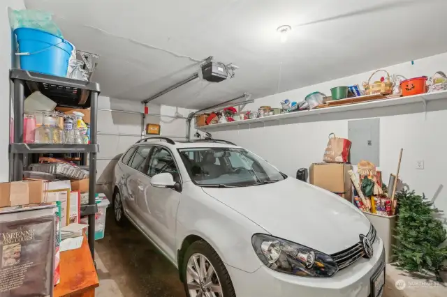 Good sized one car garage.