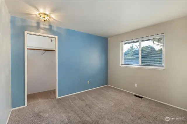 The second bedroom with large closet.