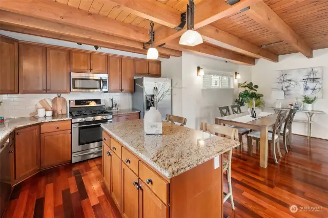 Open kitchen dining area