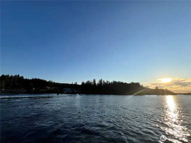 Evening cruise on the Pierce County Ferry.