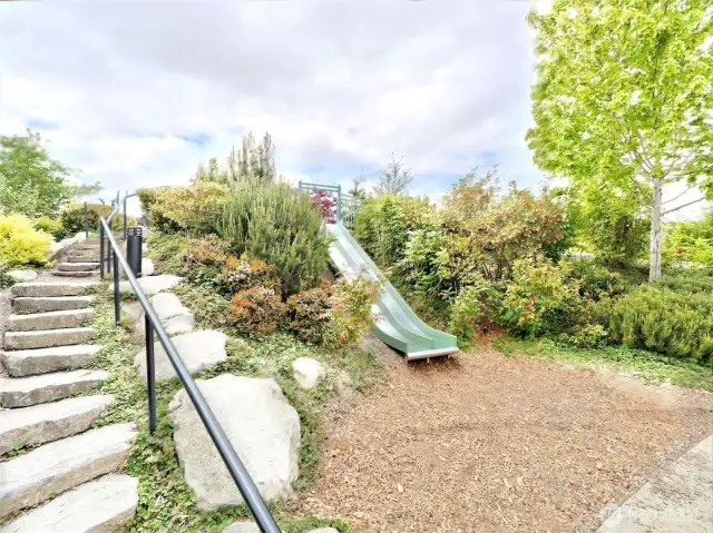 Several playgrounds,parks, walking and biking trails