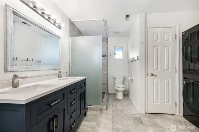 Lower Level Bathroom and 2nd Laundry Area