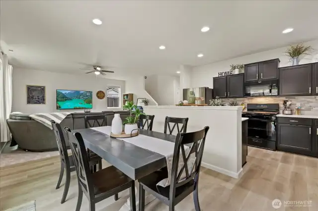 Dining Room has LVP Flooring installed in Oct. 2023, can accommodate an expandable dining table
