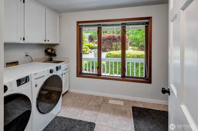 Ample sized laundry room