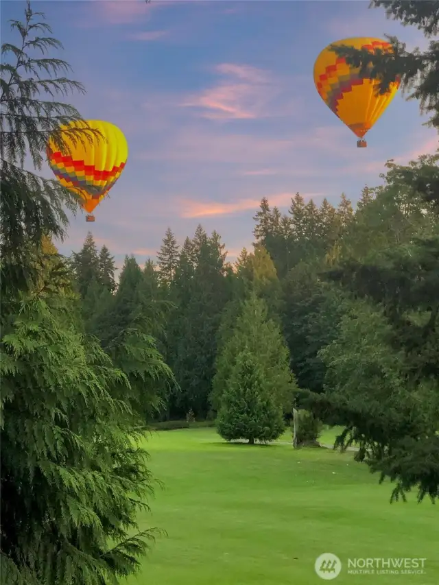 Enjoy the hot air balloons overhead on some summer nights