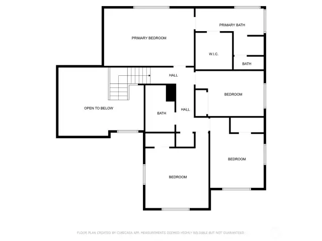 Upstairs floorplan
