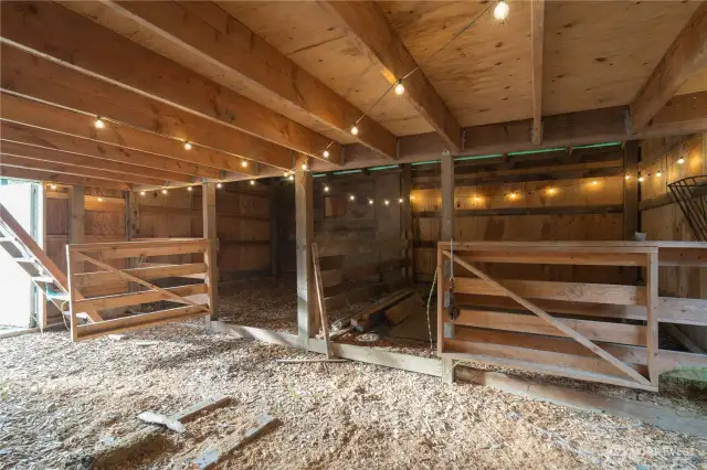 Lighted barn, ready for your animals