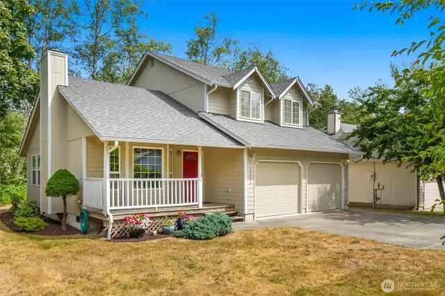 Situated on a corner lot in a private Westside neighborhood
