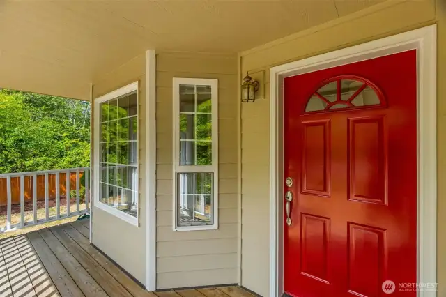 Spacious covered front porch