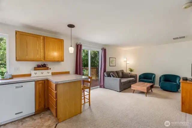 Open kitchen and family space