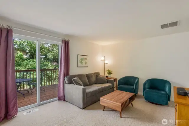Family room leads to outdoor living space