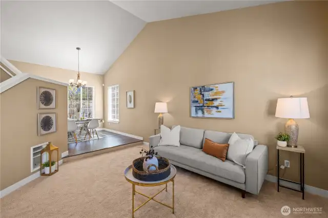 Formal living room and dining room.