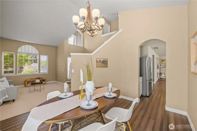 Formal living room and dining room.