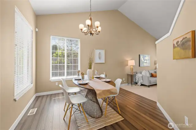 Formal living room and dining room.