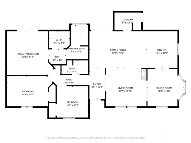 Floorplan schematic with approximate room dimensions.  All measurements are approximate, buyer to verify all.