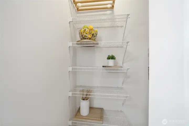 A large walk-oin pantry.