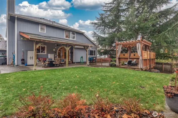 Hard to believe this backyard is available in Maple Valley!