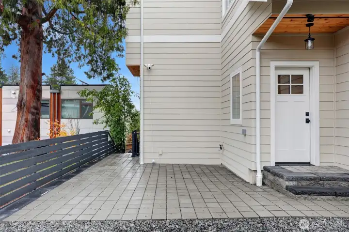 EV-ready parking space accessed from the alley.