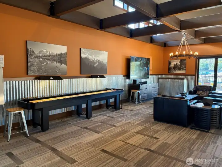 The Lodge at Trilogy 55+ Resort Style Community in Tehaleh. Includes Pool, exercise room, restaurant dining, golf simulator, shuffleboard, pool table, pickleball courts, outdoor fireplace sitting area, and much, much more