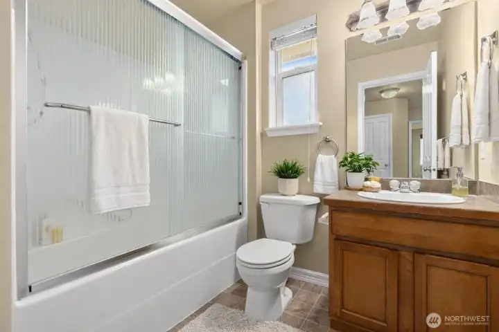 2nd full bathroom-virtually staged.