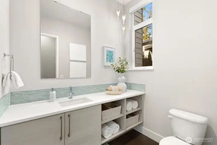 Stylish powder room