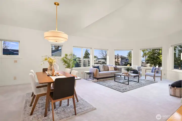 Formal living and dining rooms ensure seamless entertaining for hosting.