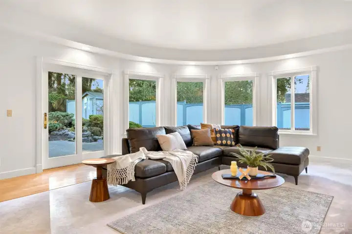 Family room offers a serene retreat for unwinding after a long day.