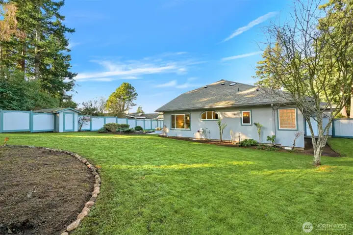 Spacious lot offers endless options for gardening, enjoyment, or privacy.