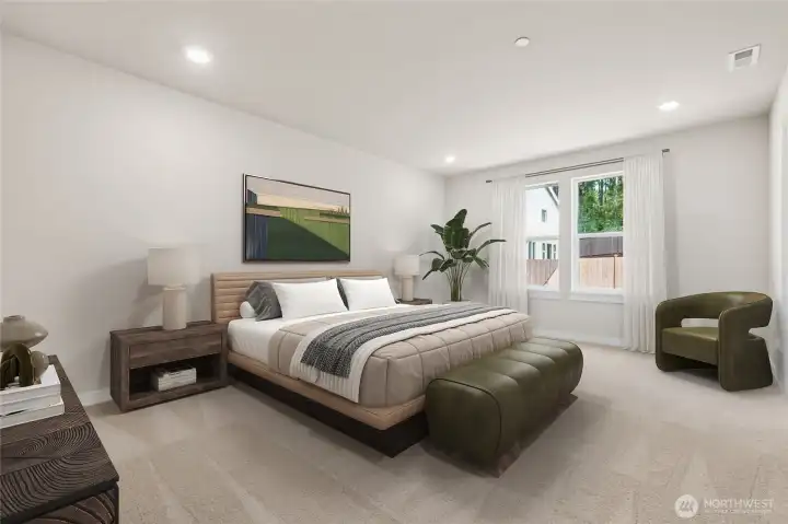 Primary bedroom. Photo's are for representational purposes only. Colors and finishes may differ.